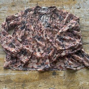 Mango Floral Pink Women's Top